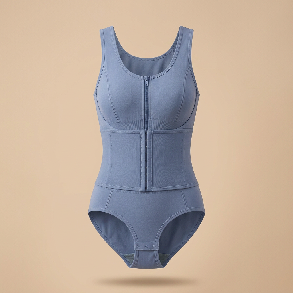Bodysuit Modelador com Fecho e Cinta de Controlo Abdominal